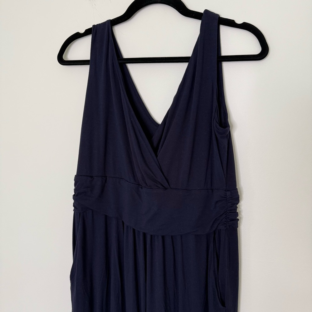 Boden Blue Jersey Stretch Dress Size 10 Long - Picture 3 of 10